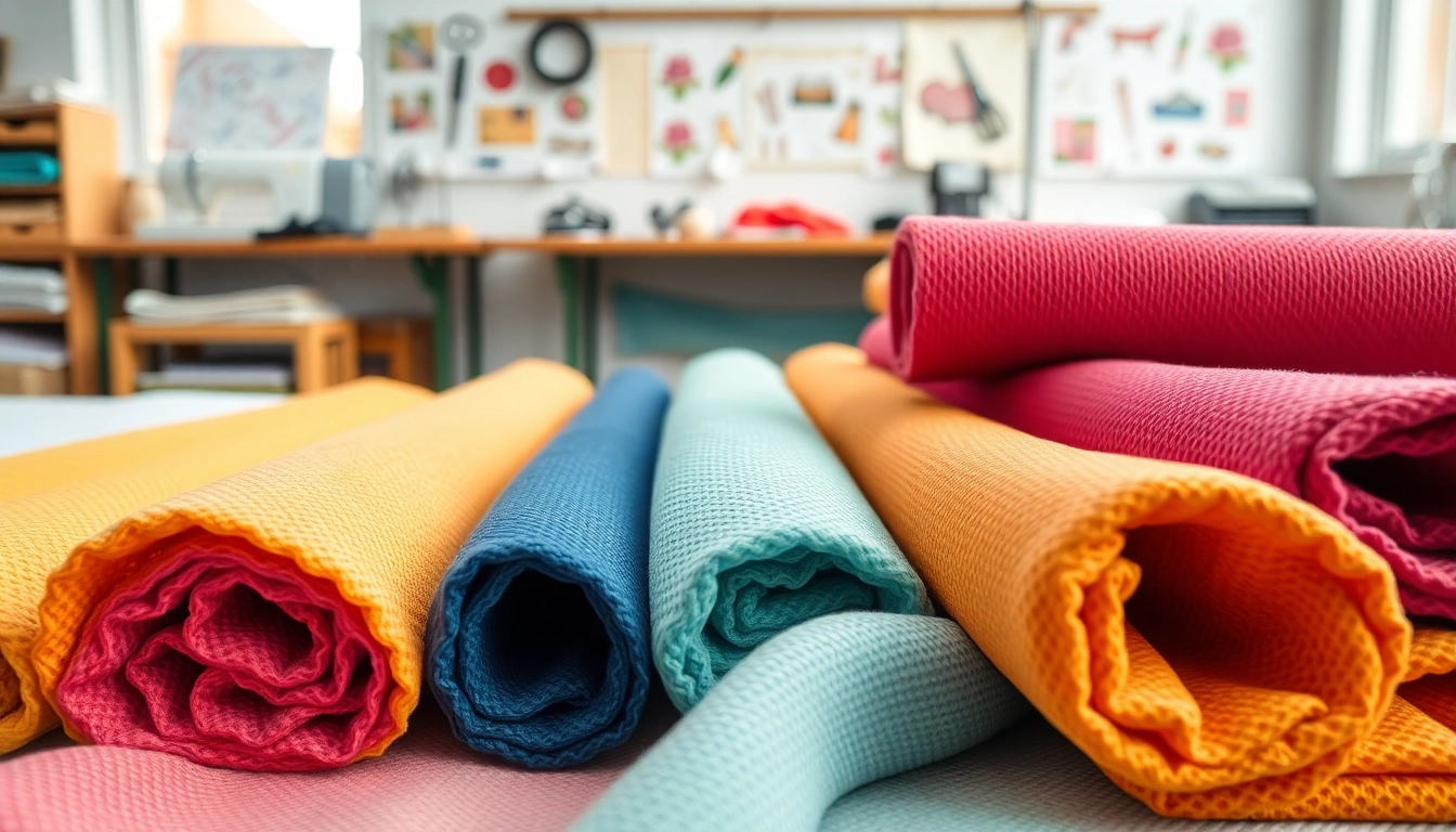 Wafel katoen rollen in diverse kleuren en texturen, perfect voor creatieve projecten.